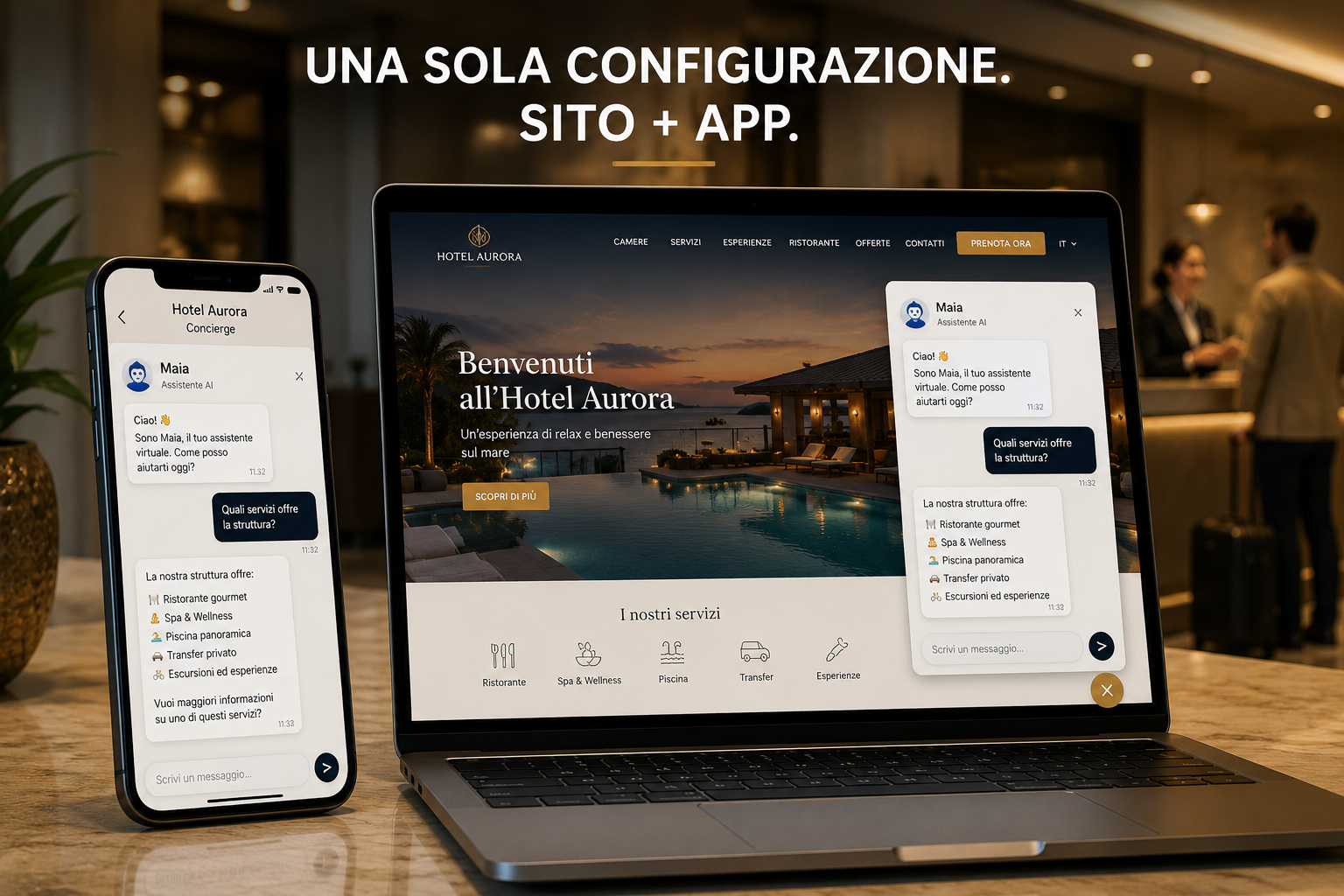 Maia AI Assistant per hotel